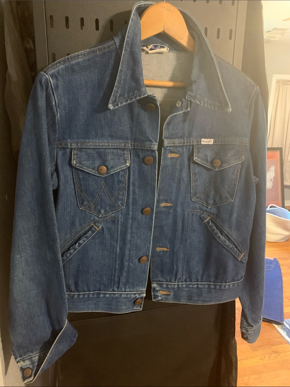 Classic Dark Blue Denim vintage WRANGLER Jacket sz 18 Ladies Small